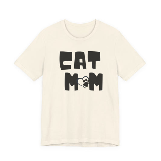 Cat Mom Tee β Minimalist Paw Design
