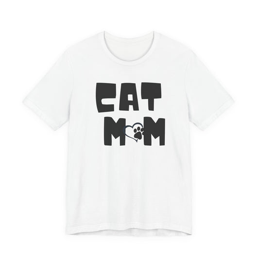 Cat Mom Tee – Minimalist Paw Design