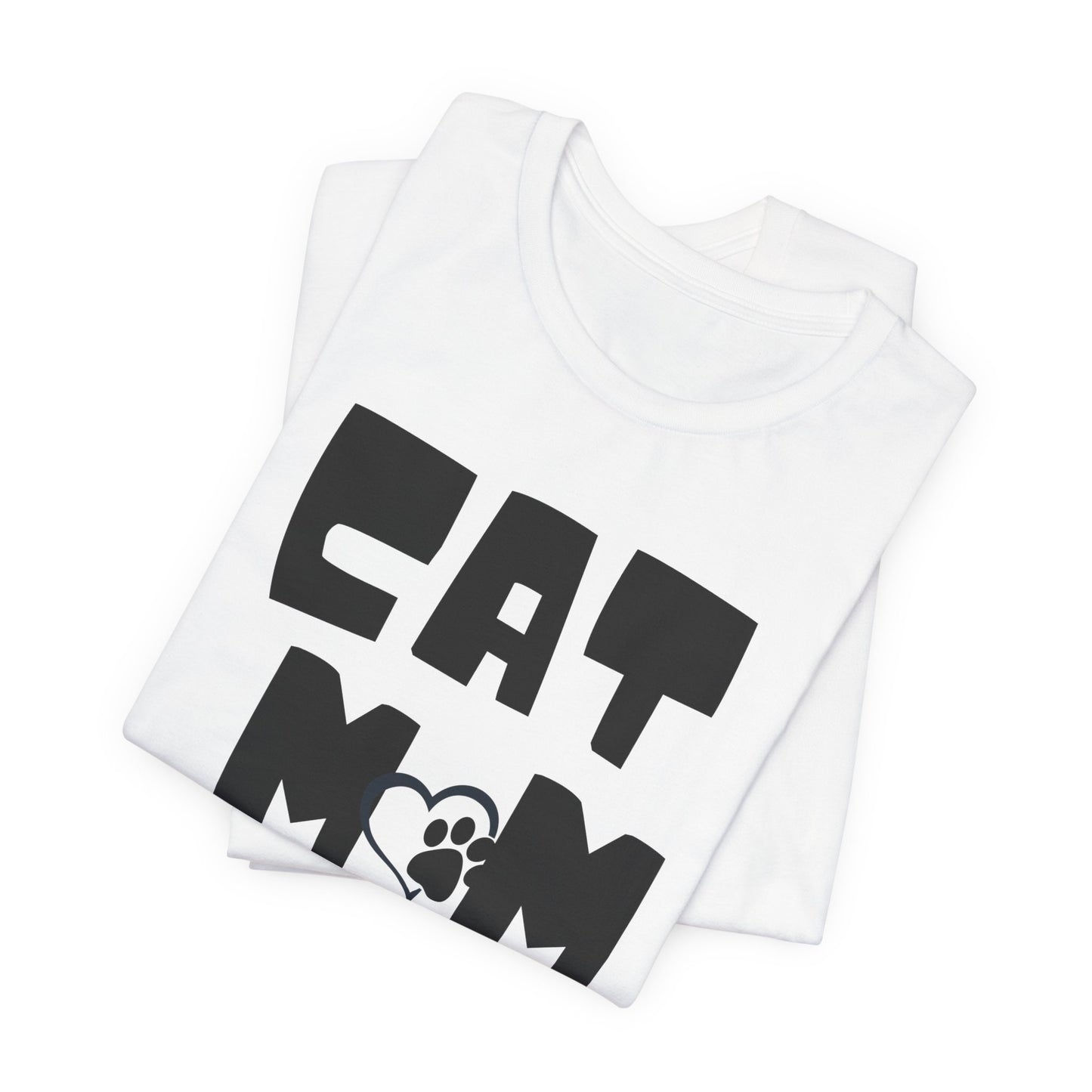 Cat Mom Tee – Minimalist Paw Design